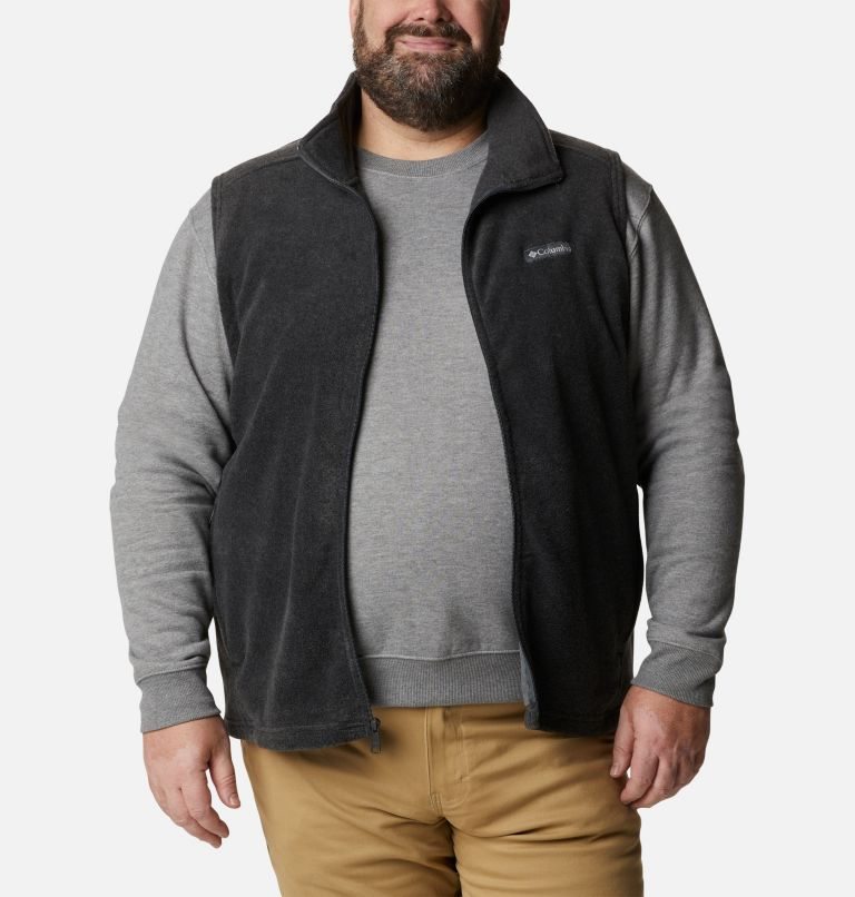 Men\'s Columbia Steens Mountain Fleece Vest Black | Plus Size CA-O3A5L